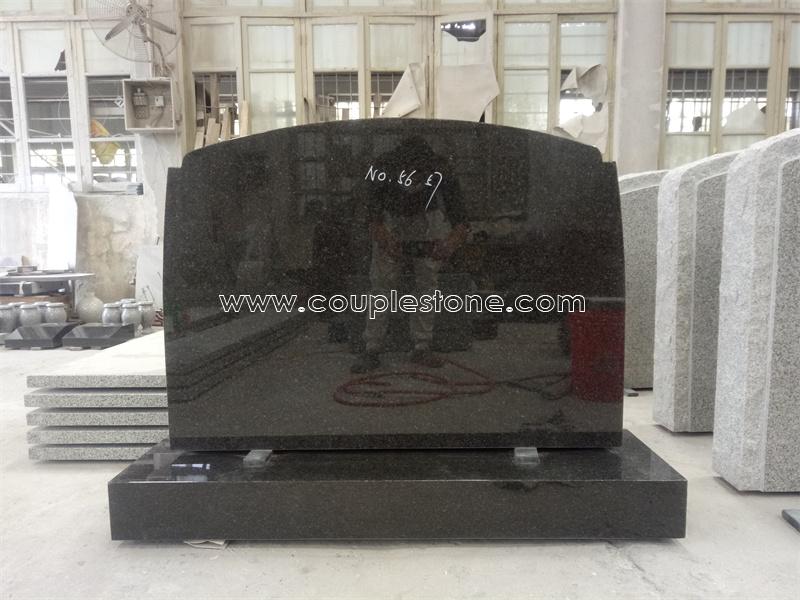 South African dark grey headstone set