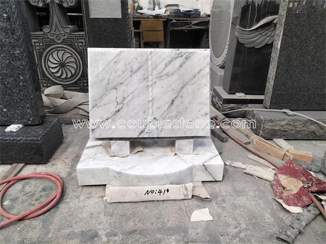 White marble book set