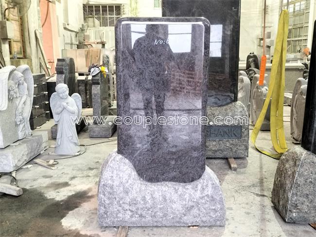 Headstone with roughed base