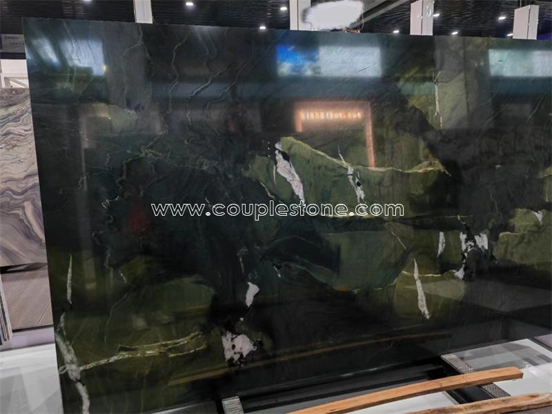 Green luxury stone slab