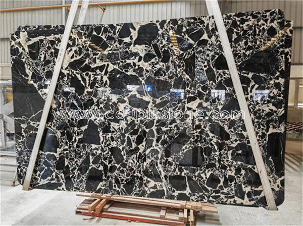 Black and white flower marble