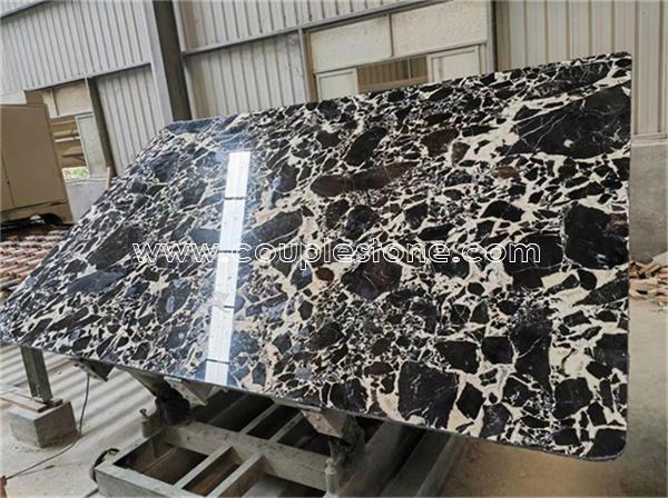 Black and white flower marble 2